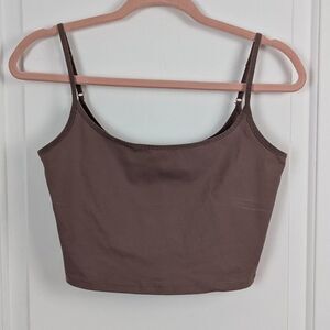 Free People | Brown Seamless Crop Tank Size Small